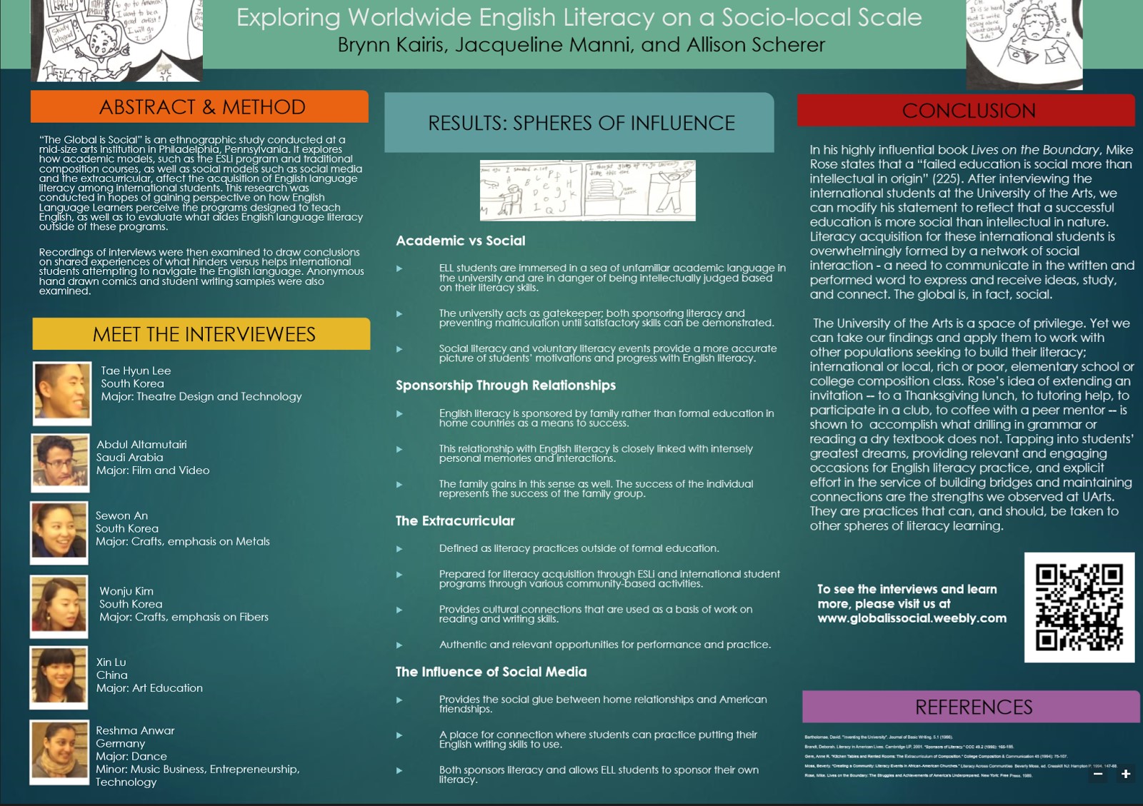 Figure 3. Our poster presented at the CCCC 2014 Undergraduate Research Poster Session.