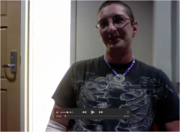Figure 2: Screen capture from Adam Apple’s “From drag king to just a king” (2010).