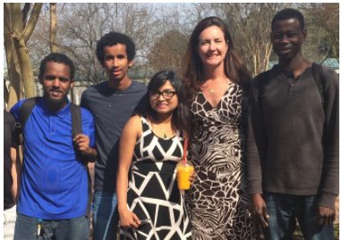 Figure 5. Author with students Ali, Nahom, Yanuka, and Mansour